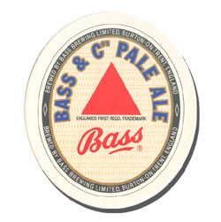 bass beer coaster