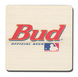 Budweiser major league baseball beer coaster