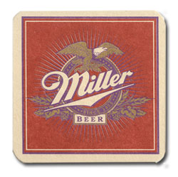 Miller beer beer coaster