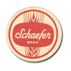 Schaefer beer coaster