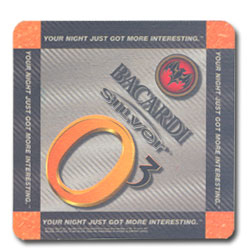 Bacardi silver h2o coaster