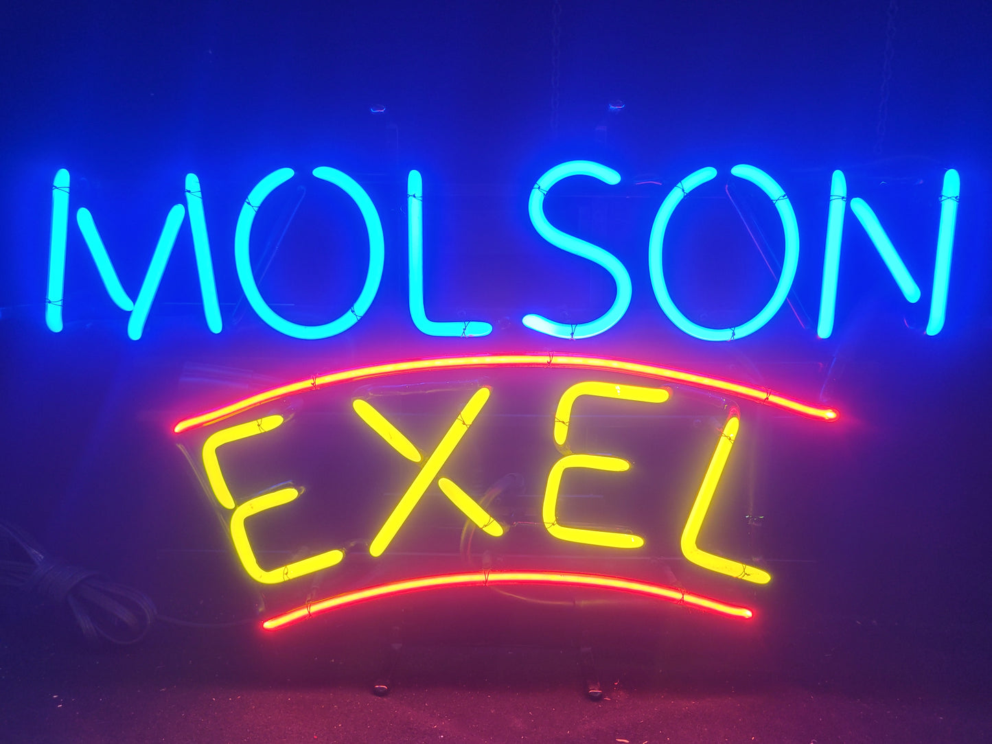 Molson exel imported neon beer sign