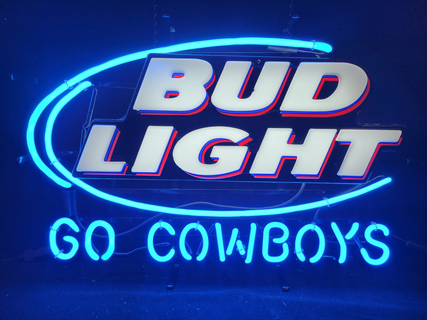 Sports neon Dallas Cowboys bud light neon beer sign