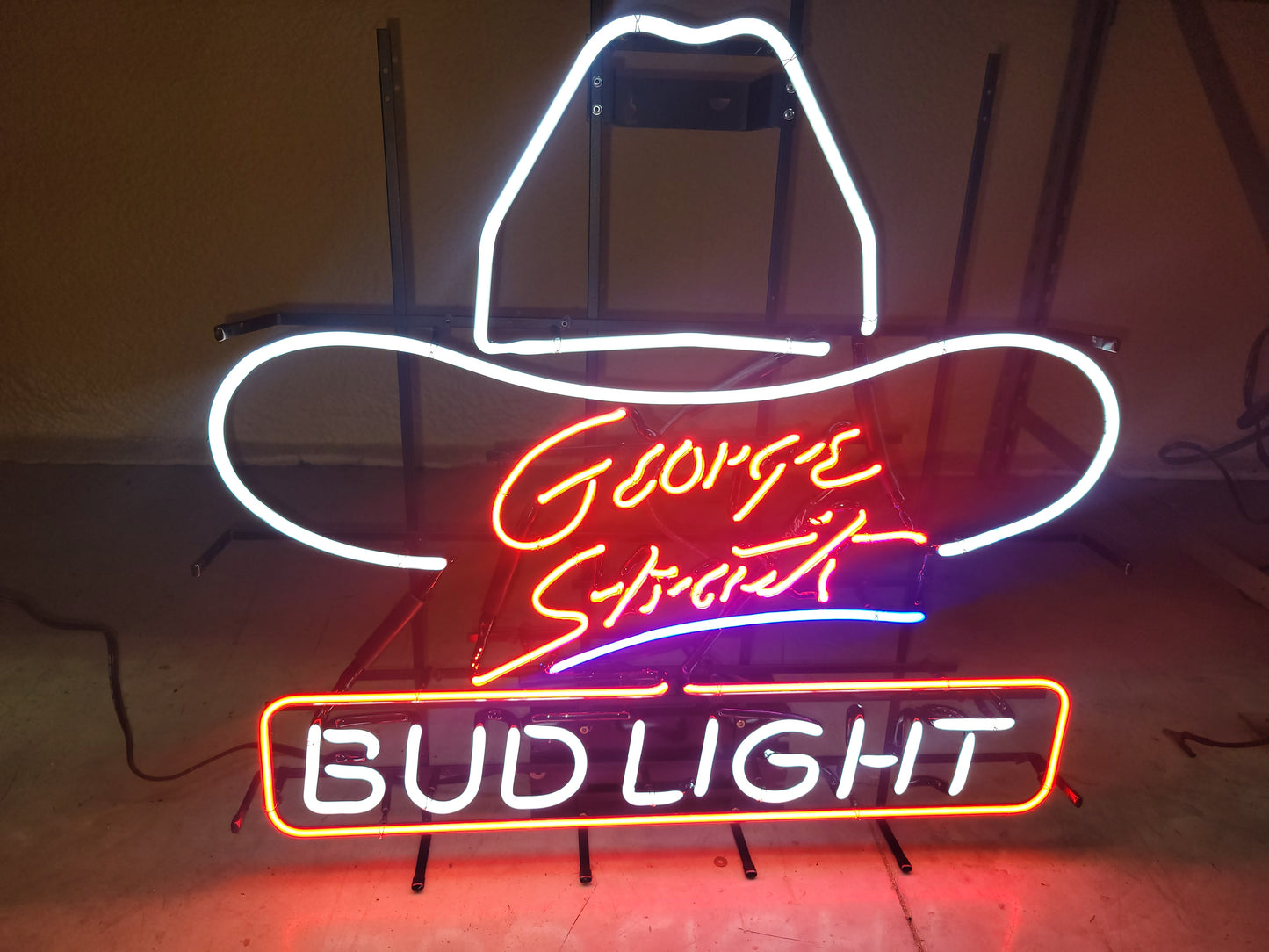 George strait bud light neon beer sign