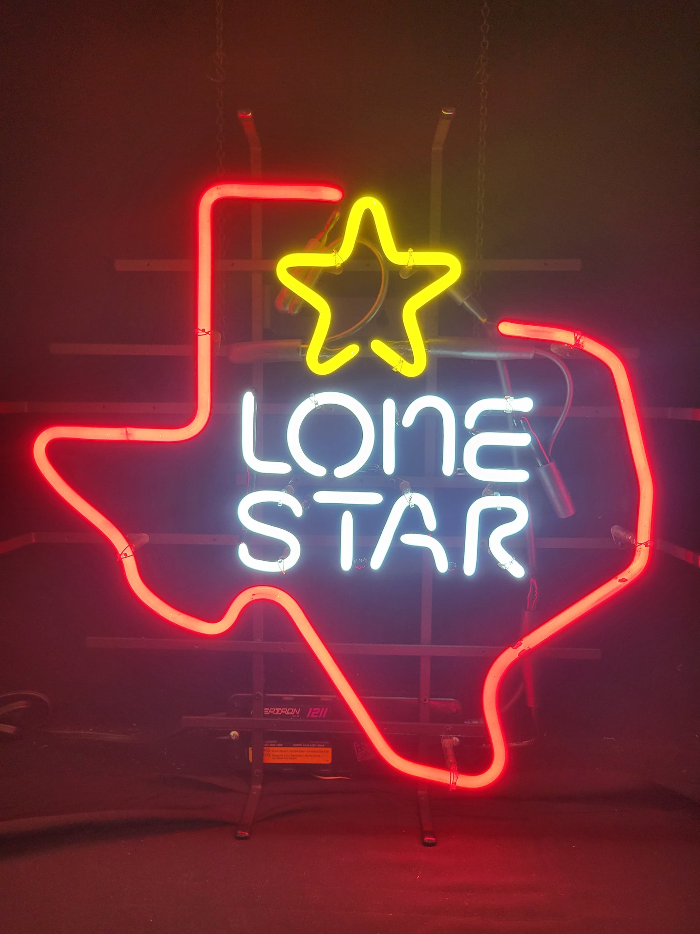 Lone Star Ruby Texas map micro neon beer sign