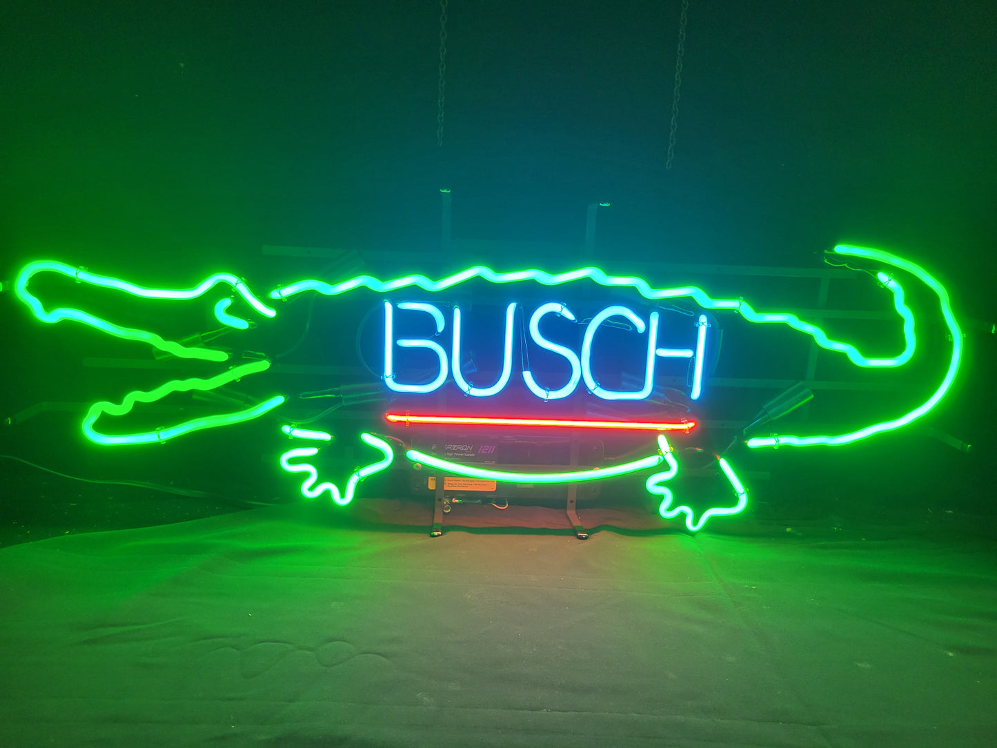 Busch alligator large Neon beer sign