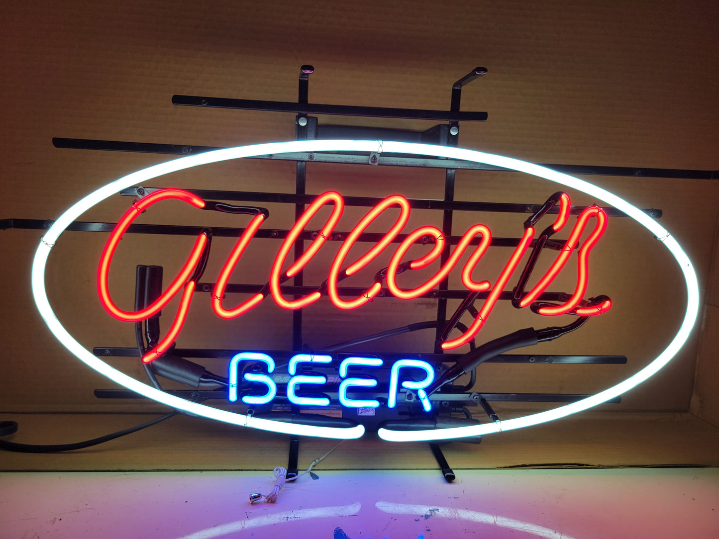 Gilleys beer neon bear sign