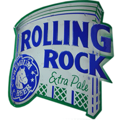 Rolling Rock Large Tin Sign