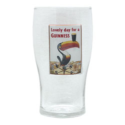 Guinness Toucan Pint Glass, Single Glass | 20oz Pints Drinking Cup | Thick  Beer Glasses Beer 20 oz Beer Can Glass