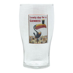 Guinness Toucan Pint Glass, Single Glass