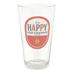 Molson It's Happy Hour Somewhere Pint Glass