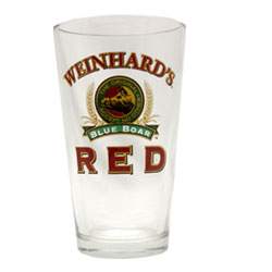 Weinhard's Red Pint Glass
