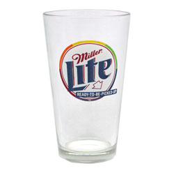 MILLER SOFT CROSS 16 OZ. PINT GLASS