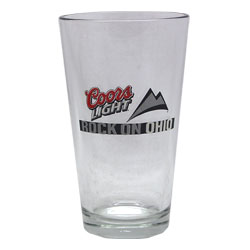 Coors Light Rock on Ohio Pint Glass