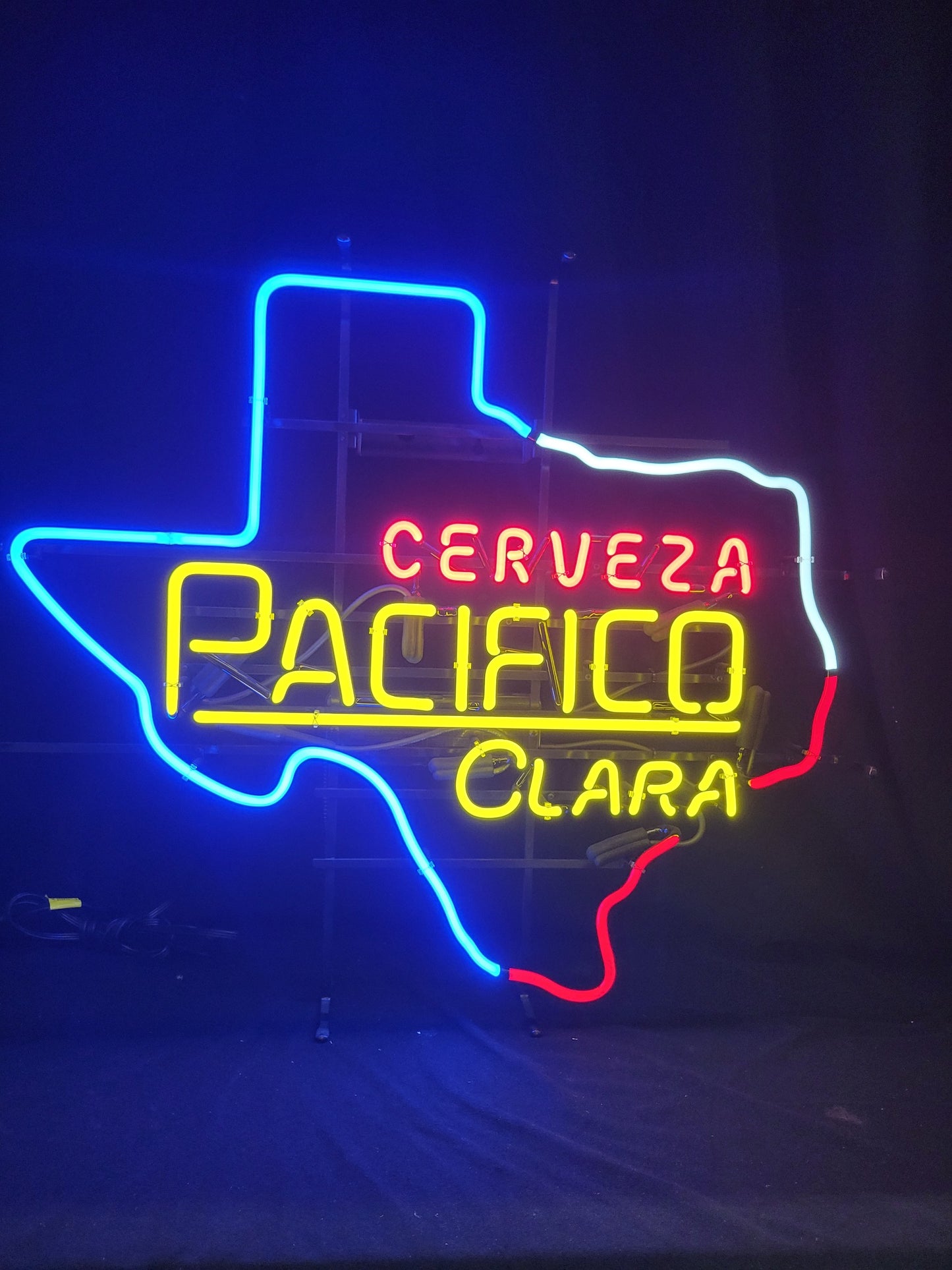 Pacifico Texas Map Neon Sign