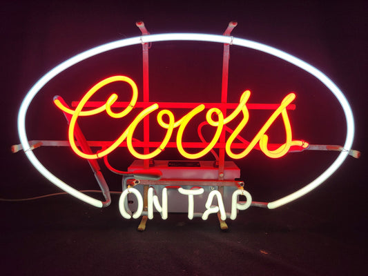 Coors Oval On Tap Neon Sign