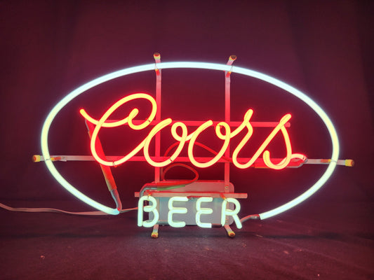 Coors Oval Beer Neon Sign
