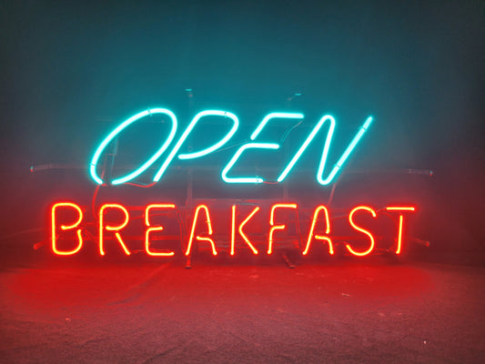 Open Breakfast Neon Sign