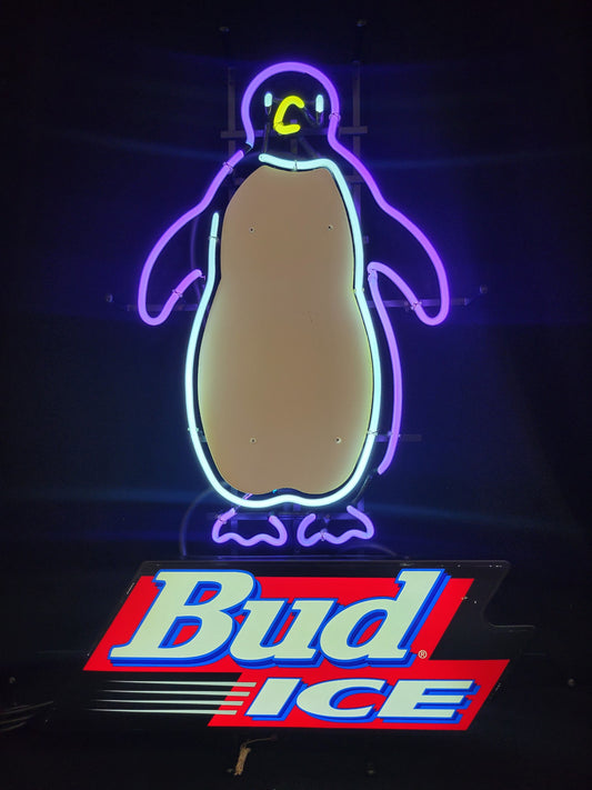 Bud Ice Flex Penguin Neon Sign