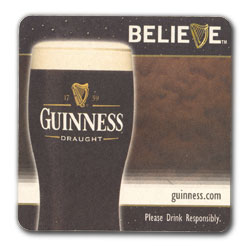 Guinness Believe Coasters #1229