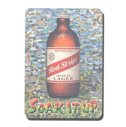 Red Stripe Soak It Up Coasters #950
