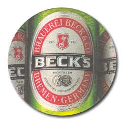 Beck's bottles beer coaster