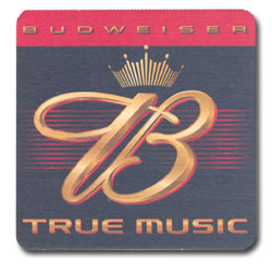 Budweiser True Music beer Coaster