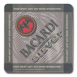 Bacardi silver h2o coaster