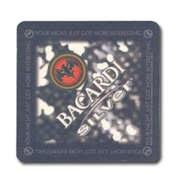 Bacardi silver coaster