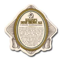 killians brown beer coaster