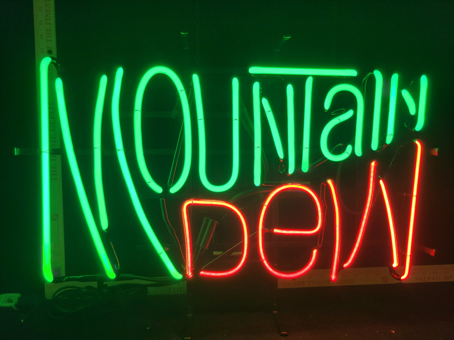 Mountain dew neon soda sign