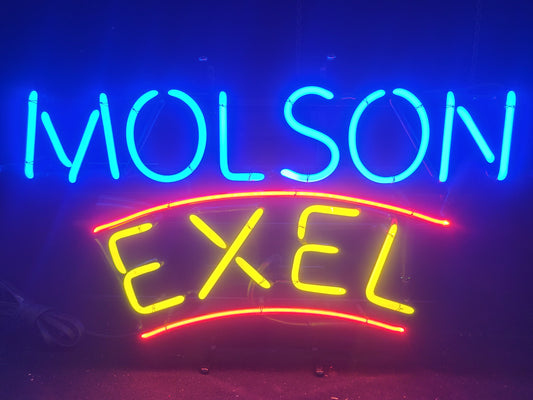 Molson exel imported neon beer sign