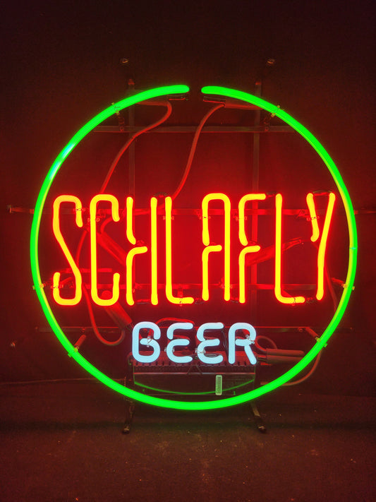 Schlafly beer neon beer sign