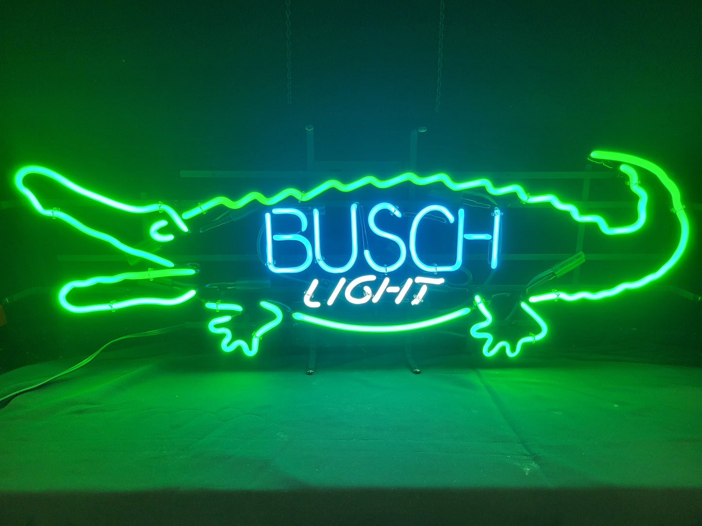 Busch light alligator large neon beer sign