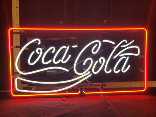 Coca cola wave soda neon sign