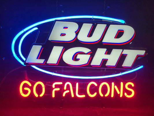 Sports neon Atlanta Falcons bud light neon beer sign