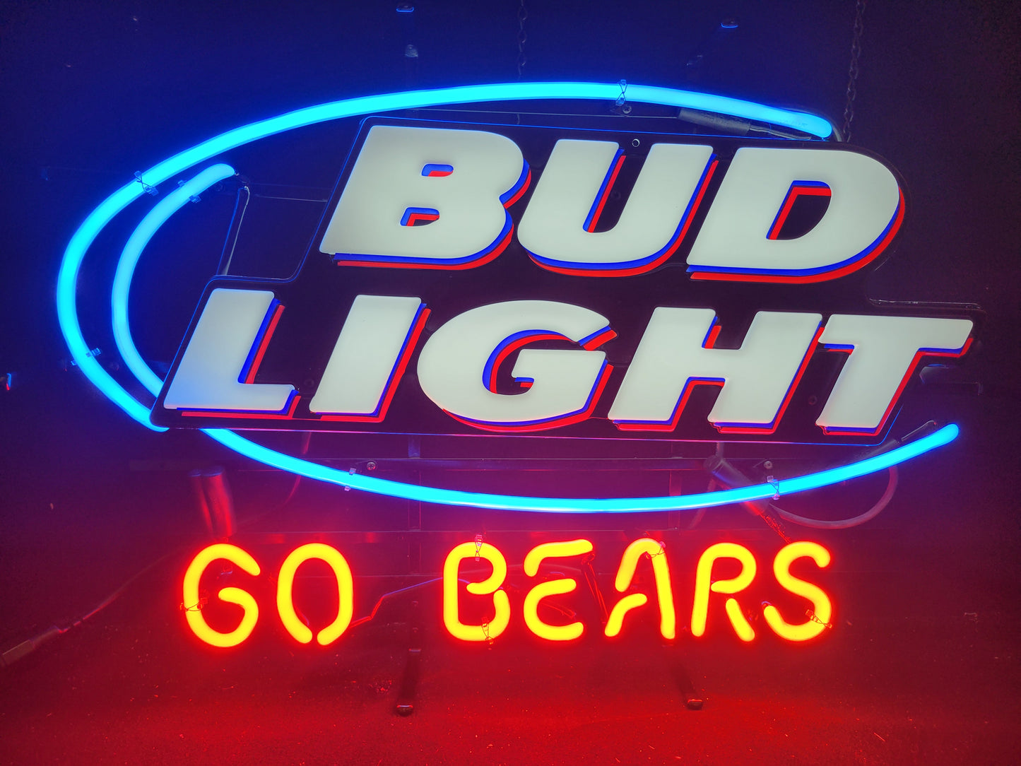 Sports neon chicago bears bud light neon beer sign